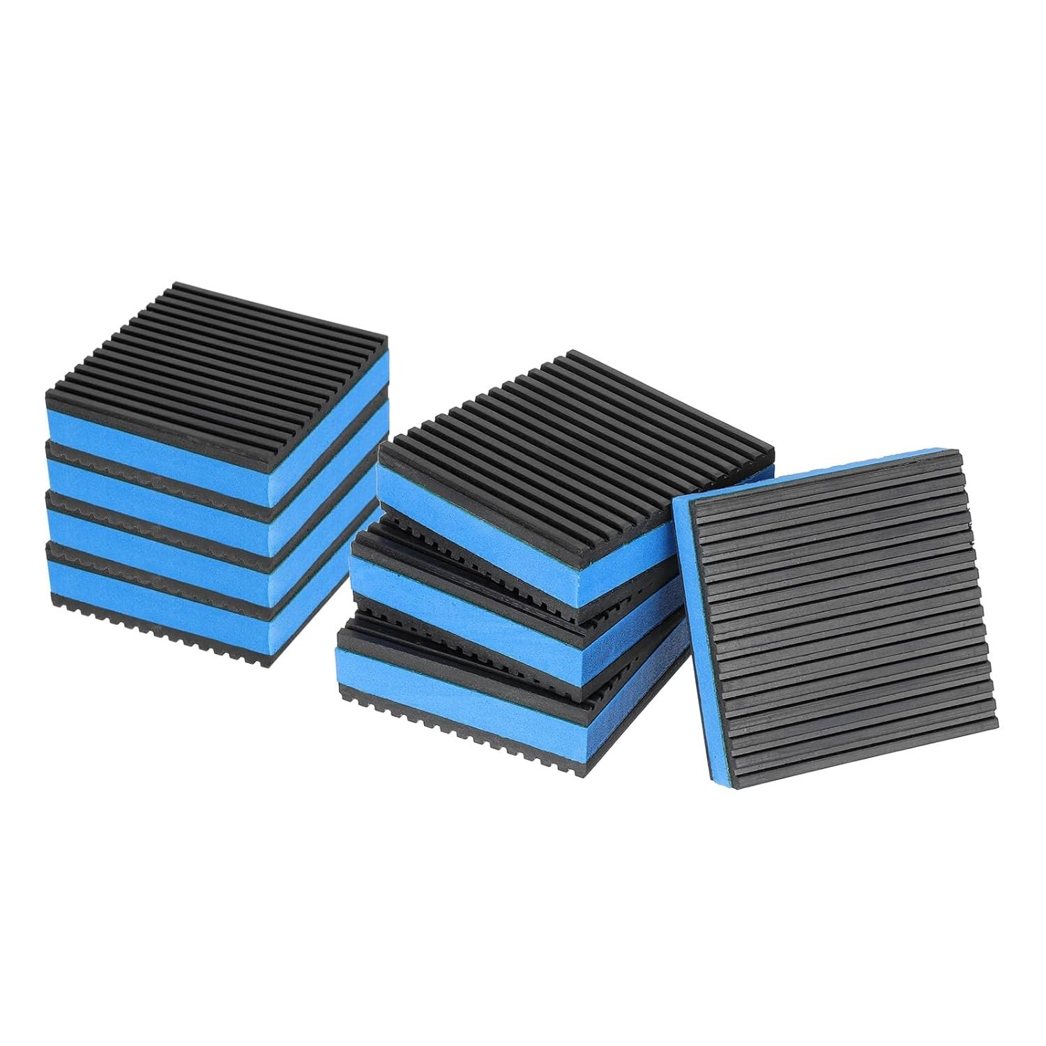 Anti-vibration rubber pads used beneath outdoor equipment