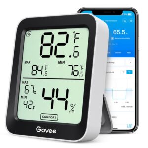 Govee thermometer hygrometer for room temperature and humidity tracking