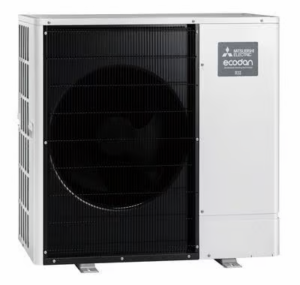 Mitsubishi Ecodan air source heat pump outdoor unit UK