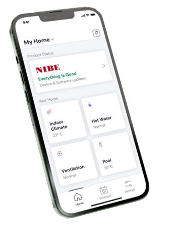 Official NIBE myUplink mobile app promotional image