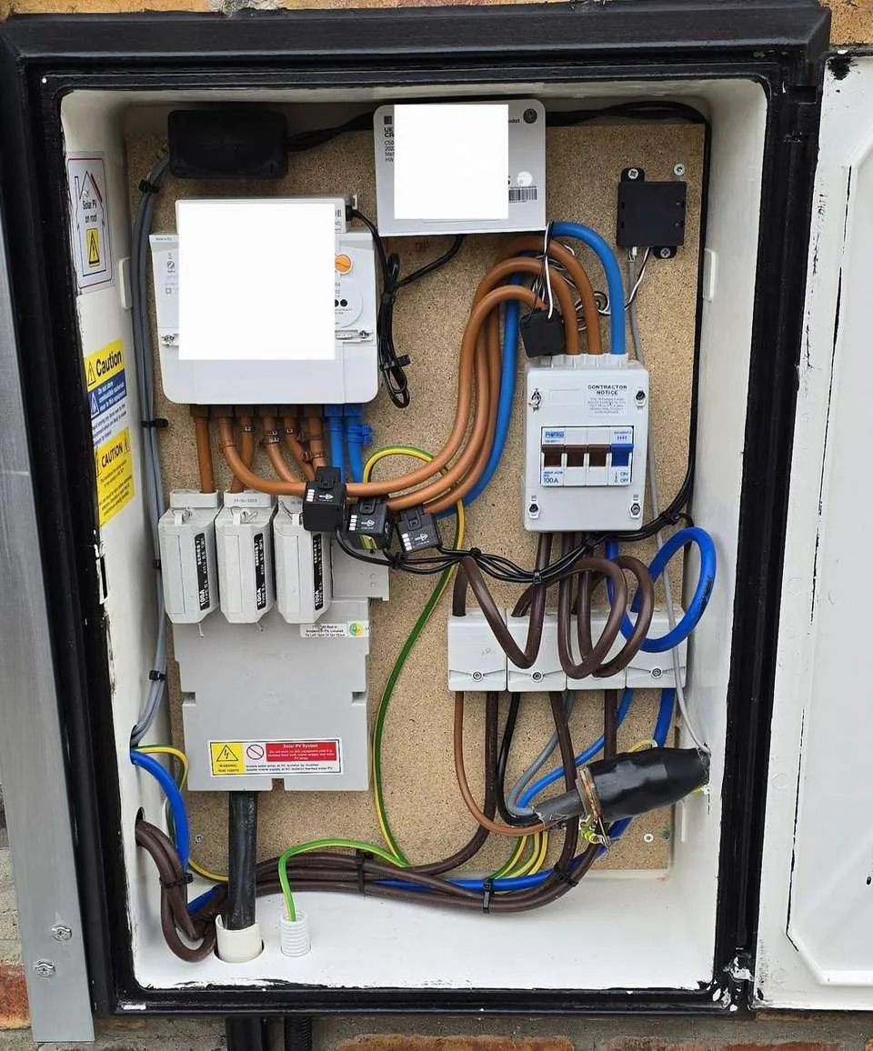 Electrical distribution equipment installed during the three-phase supply upgrade